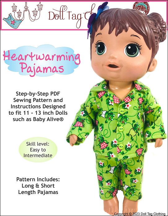 Doll Tag Clothing Heartwarming Pajamas Doll Clothes Pattern 18